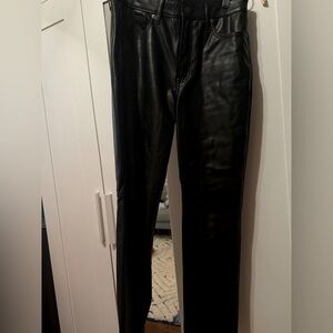 Gap Faux Leather Black Pant Size 10R - Fits like an 8